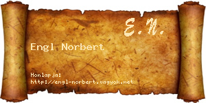 Engl Norbert névjegykártya
